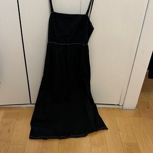 Long Black Spaghetti Strap Dress